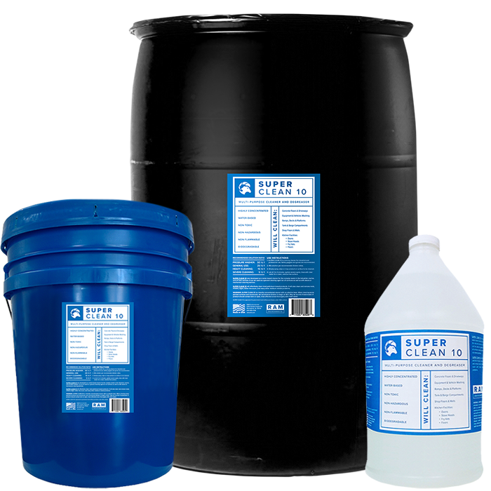 SUPERCLEAN, Water Based, Drum, Cleaner/Degreaser - 3ZLE1