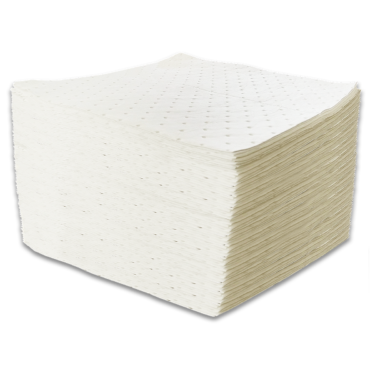 Oil Only Absorbent Pads - 15" x 18" Medium Weight Sonic Bonded / Bundle of 100