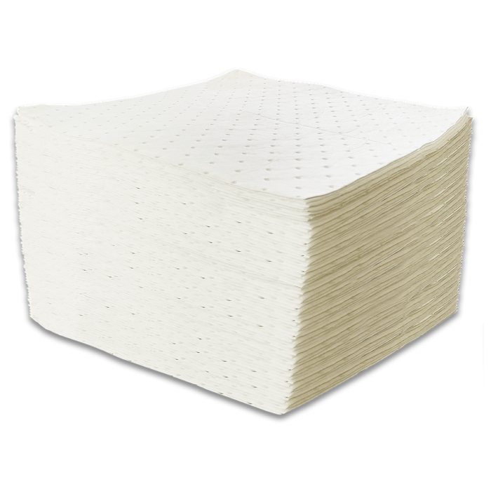 Oil Only Absorbent Pads - 15" x 18" Medium Weight Sonic Bonded / Bundle of 100